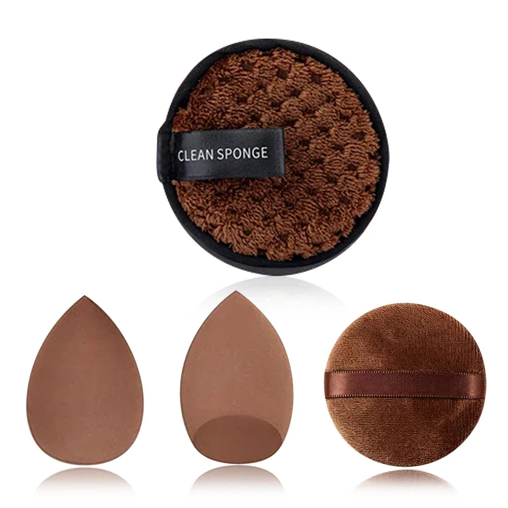 33pcs beauty set makeup kit  large and small beauty sponges for flawless makeup application and removal of makeup full set Tri Light Beauty