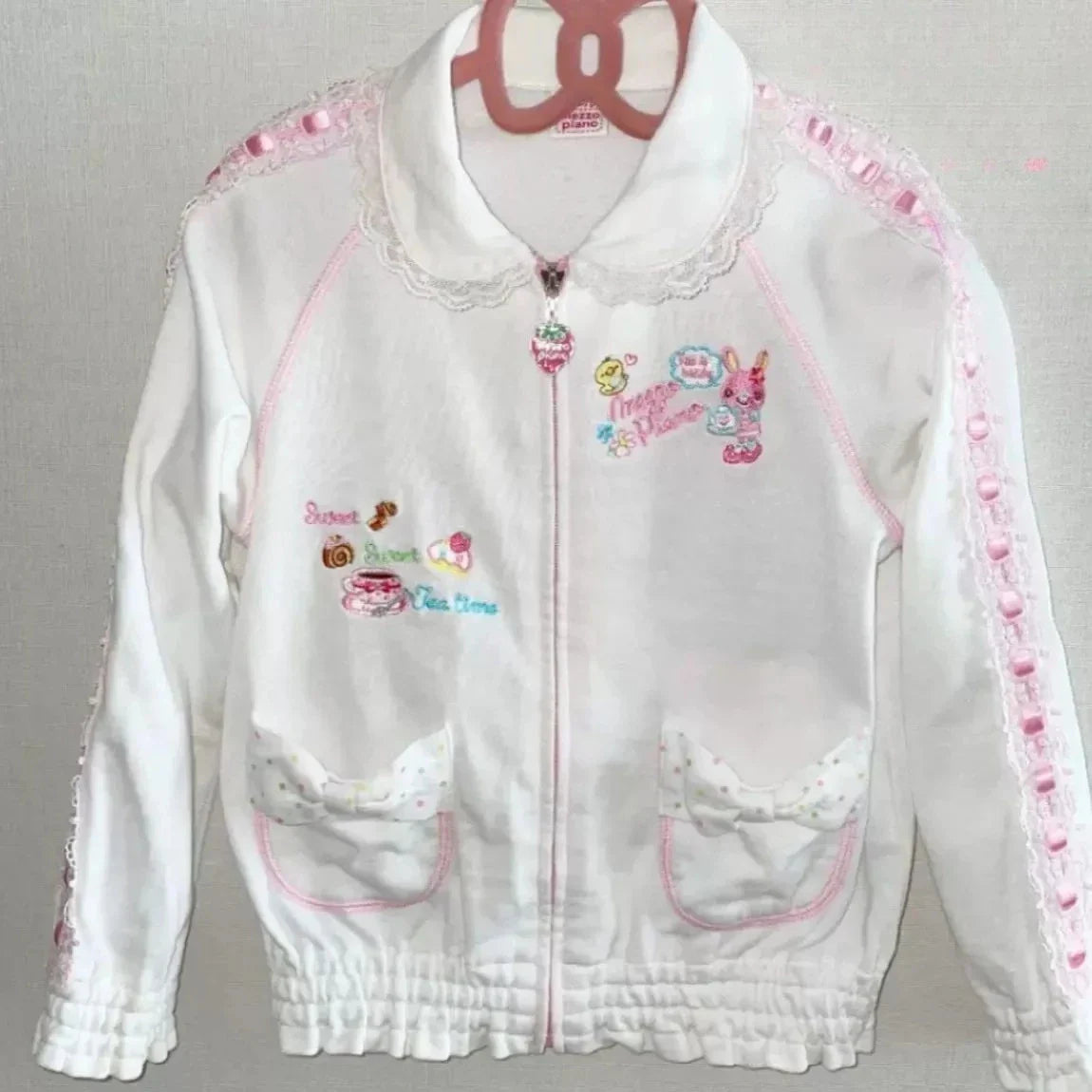 Japanese Cute Coat Embroidery Rabbit Ear Hooded Subculture Kawaii Y2k Tops Casual Fashion Sweet Coats Ropa Mujer Women Clothing LadyShow.Store