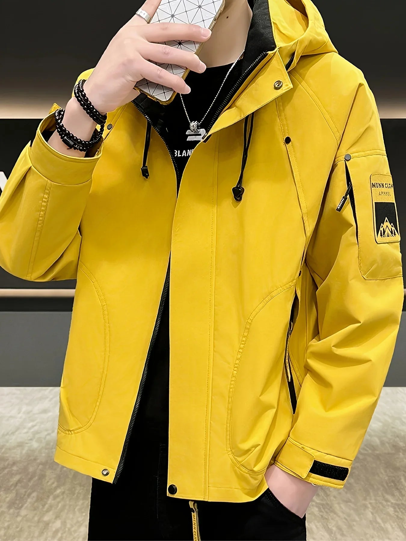 Autumn Lightweight Hooded Cargo Jacket Men Outdoor Windproof Coats Man Korean Fashionable Handsome Casual Hiking Jackets for Men LadyShow.Store