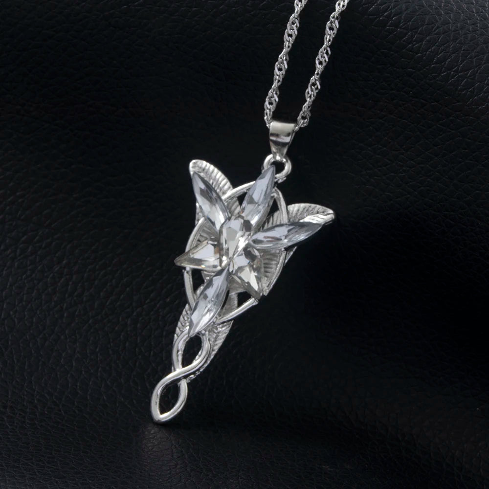 Movie The Lord Arwen Evenstar Necklace Elf Princess Arwen Twilight Star Crystal Pendant Necklaces for Women Choker Jewelry Gift Pi-Mart