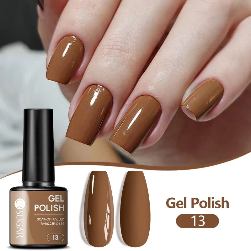 UR SUGAR 7ML Nail Gel Fresh Macaron 107 Colors All For Manicure Semi Permanent Soak Off LED UV Long-Lasting Nail Art Varnish Tri Light Beauty