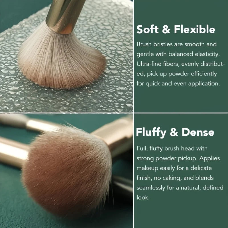 14pcs Soft Makeup Brush Set, Foundation Brush Loose Powder Eyeshadow Brushes, Complete Makeup Tool Set for Beginners And Profess Tri Light Beauty