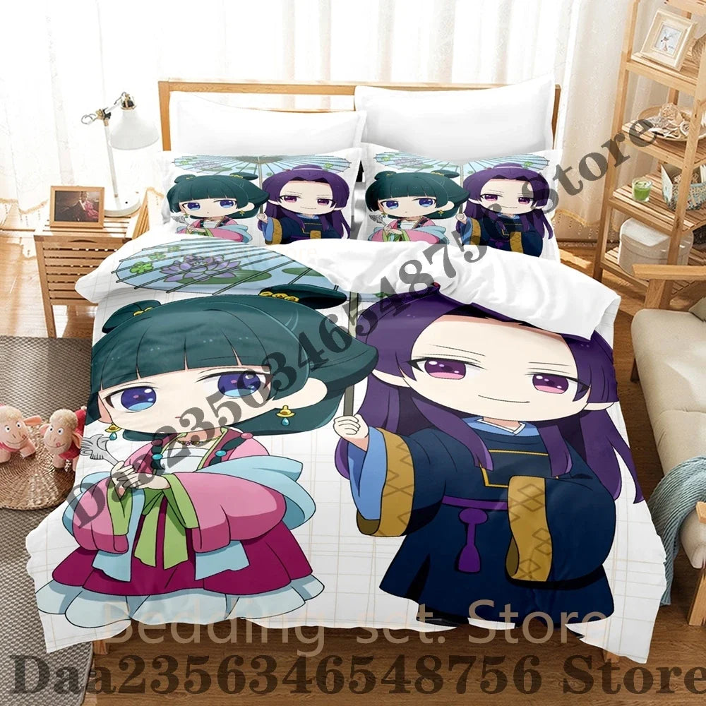 2026 The Apothecary Diaries Bedding Set Single Twin Full Queen King Size Bed Set Bedroom Duvetcover Sets Anime Bed Sheet Set LadyShow.Store