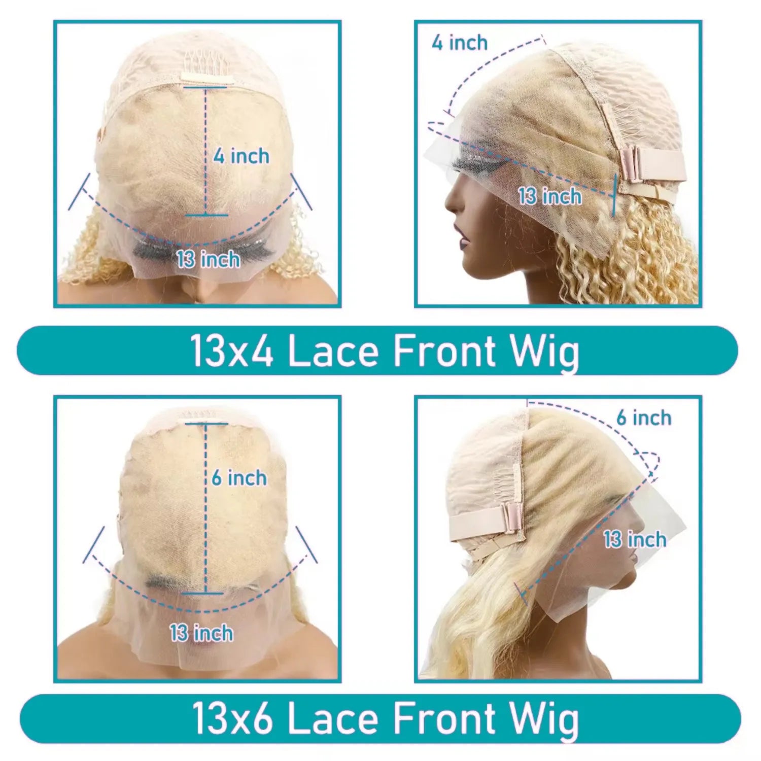 613 Human Hair Wig 13x6 Body Wave Blonde HD Lace Frontal Wig Pre Plucked 13x4 Transparent Lace Front Wigs For Women 200% Density LadyShow.Store