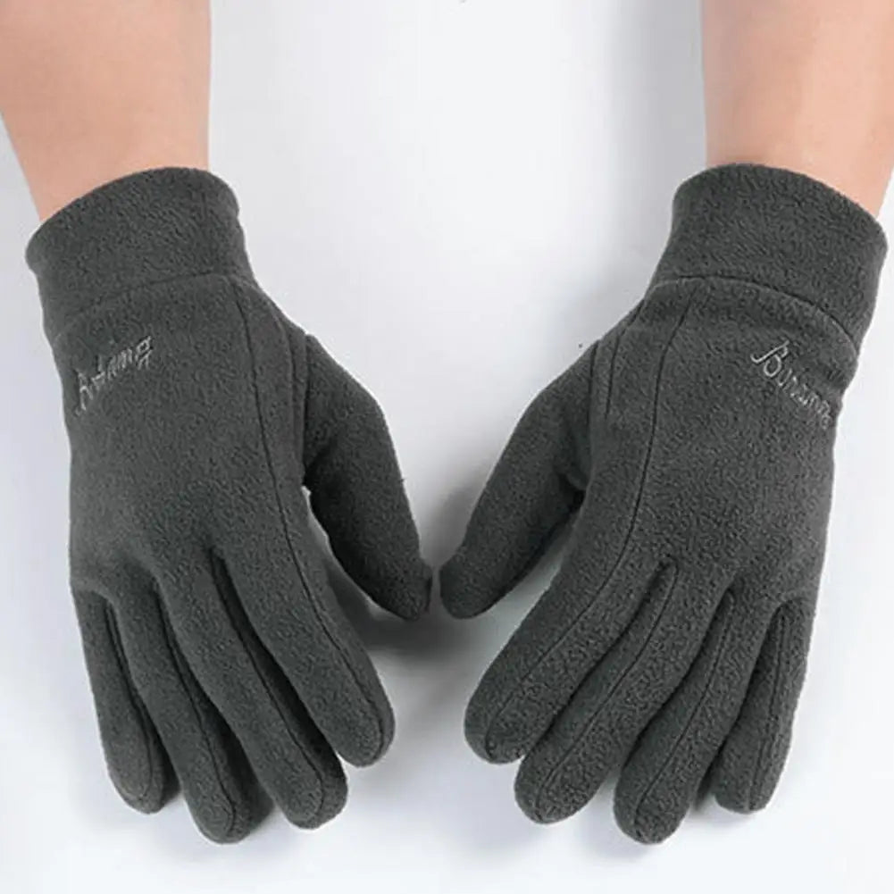 1 Pair Winter Polar Fleece Gloves Men Women Warm Outdoor Cycling Driving Gloves Windproof Non-Slip Soft Thickened Male Gloves Pi-Mart