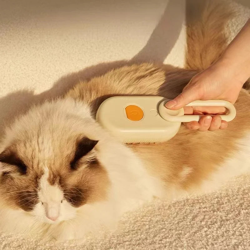 3-in-1 Dog Hair Brush Cat Hair Brush Electric Pet Cleaning Brush Steam Spray Brush Massage Hair Removal Comb Anti Flying Brush Pi-Mart