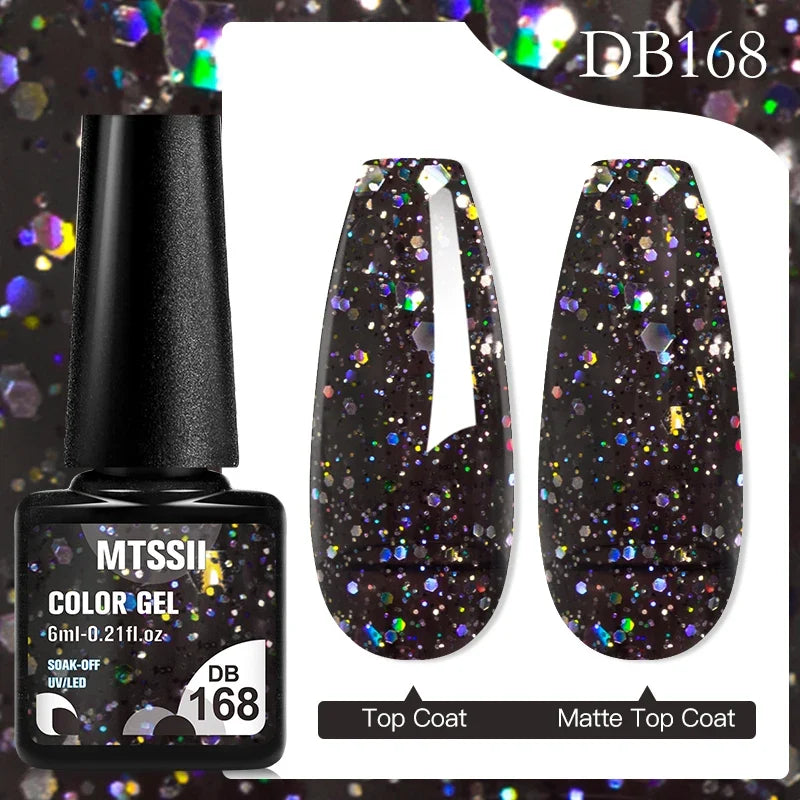 Mtssii 6ML Chocolate Color Gel Nail Polish Brown Semi Permanent UV Gel Autumn Winter Popular Soak Off Nail Art Gel Varnishes Tri Light Beauty