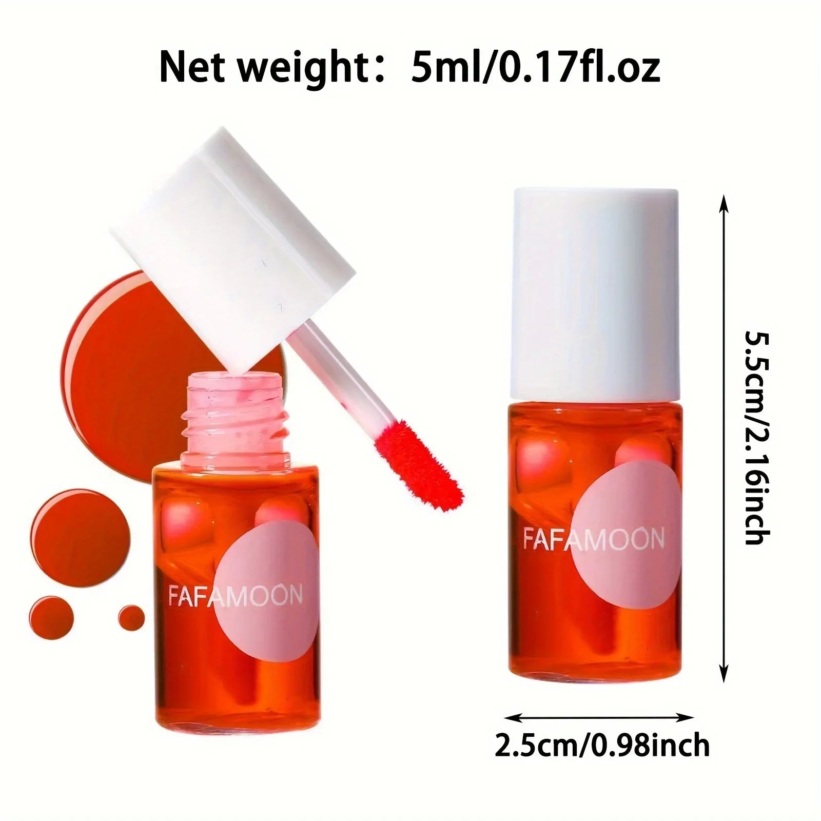 4 color Fruity Lip Tint Water Gloss Tint,Moisturizing Waterproof Liquid Lipstick, Non-Stick,High Pigment,Long-Lasting Colors LadyShow.Store