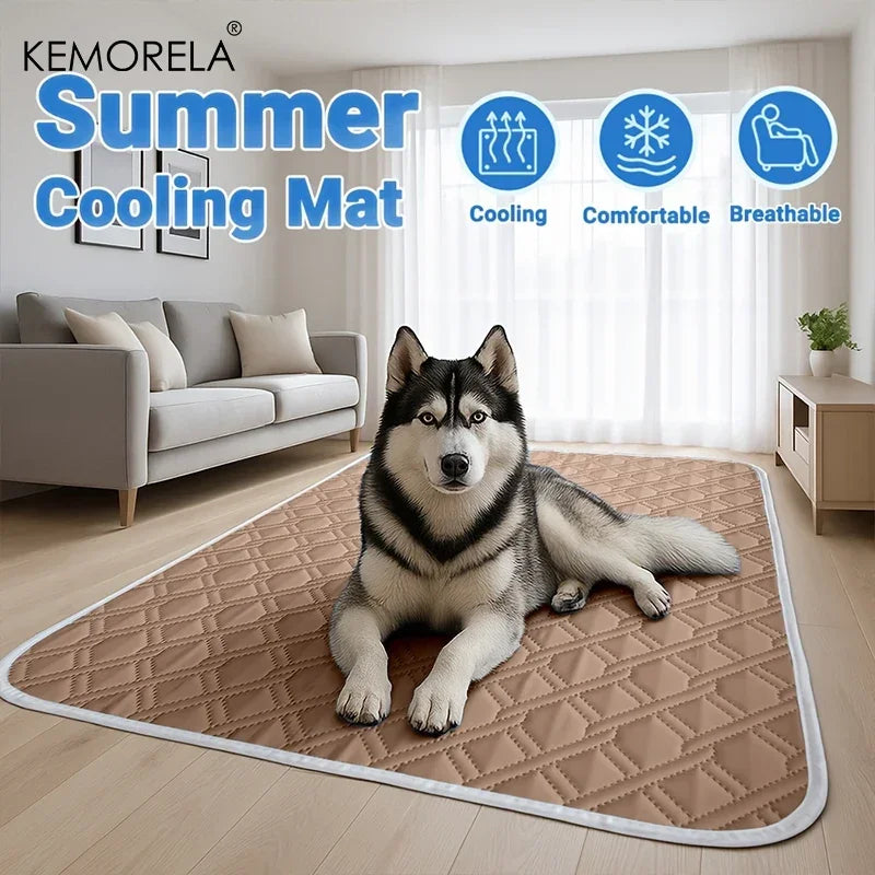 KEMORELA Dog Cat Summer Cooling Pad Mat Washable Puppy Big Dog Ice Gel Bed Mattress Cool Mascotas Cushion Blanket Pet supplies Pi-Mart