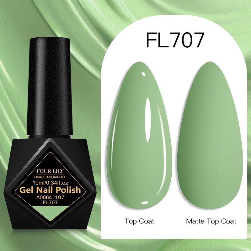 10ml Gel Nail Polish 162 Colors Nail Supplies Vernis Semi Permanent Nail Art Manicure Soak Off LED UV Gel Nail Varnishes Summer Tri Light Beauty