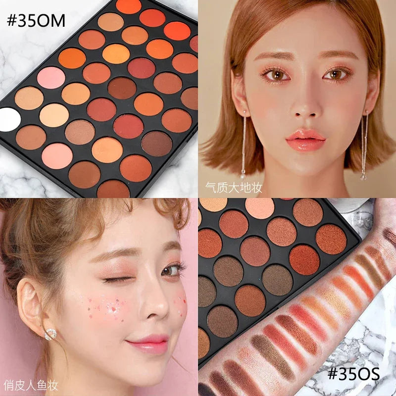 35 Color Eyeshadow Tray Daily Makeup Matte Lasting Nightclub Eyeshadow Pearl Fine Shimmer Waterproof Is Not Easy To Faint Pi-Mart