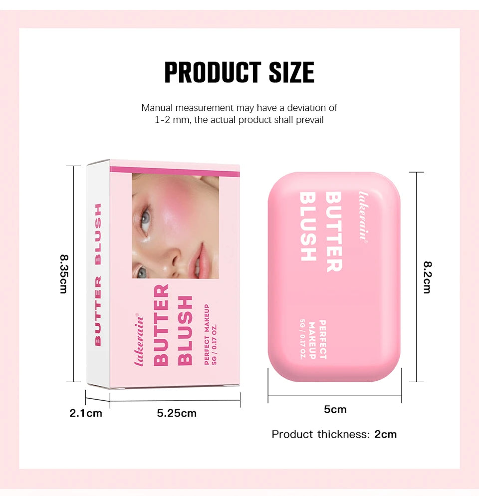 Professional Makeup Powder Blush 12HR Wear Vegan Formula Blusher Makeup Blush in Bar Cosmetics Palette Powder Pink Cream Face Pi-Mart