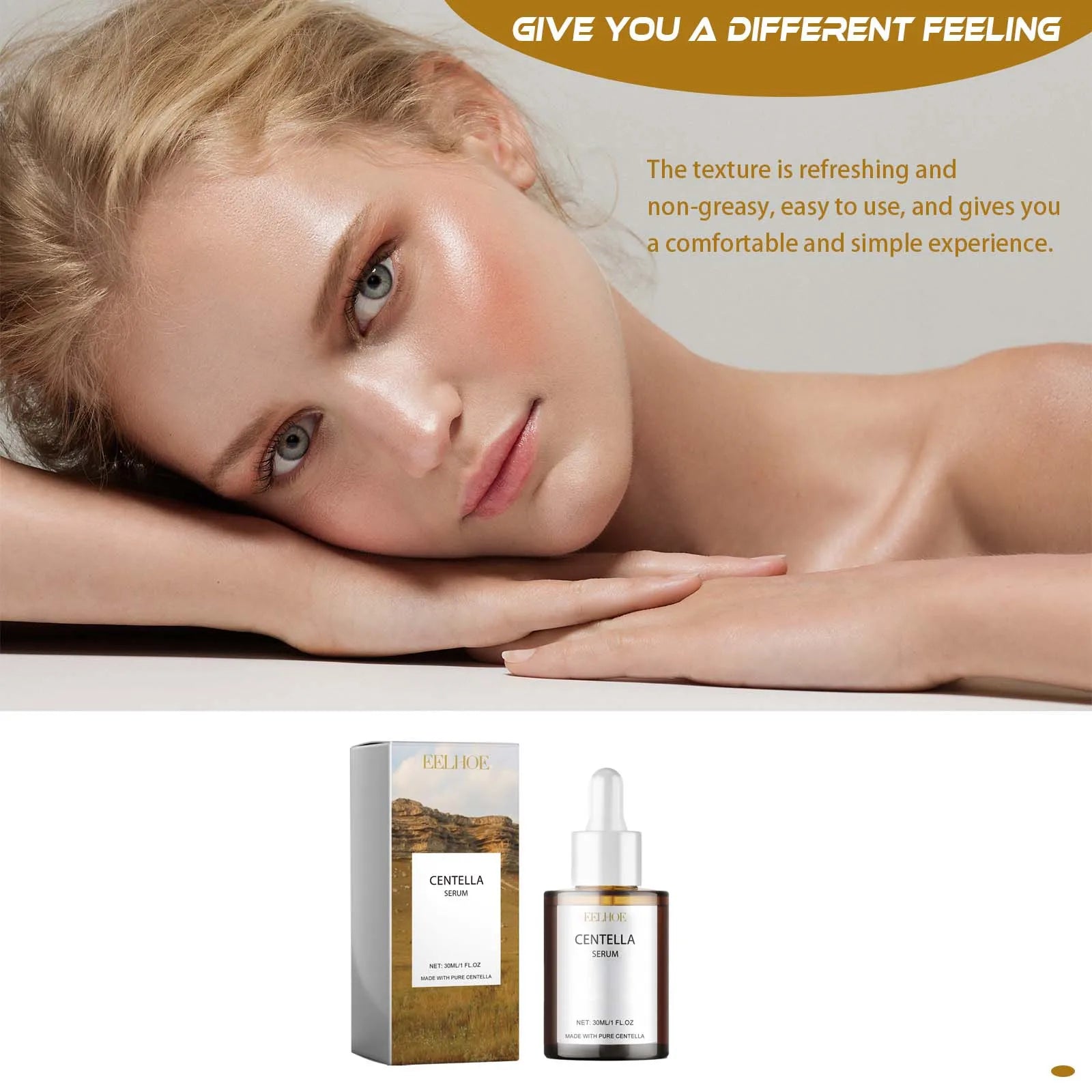 Centella Serum Nourish Improvement Dry Skin Smoothing Tightening Brightening Moisturizing Hyaluronic Acid Face Essence Skin Care Pi-Mart