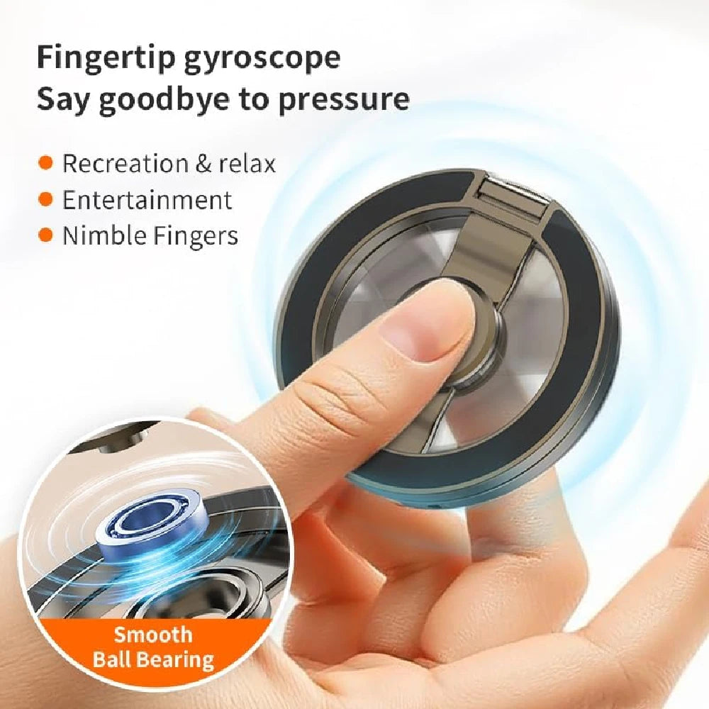 Magnetic Phone Stand 360° Rotating,3 in 1 Foldable Car & Desk Holder,Strong Magnet Grip with Fidget Spinner for OfficeTravelHome Pi-Mart