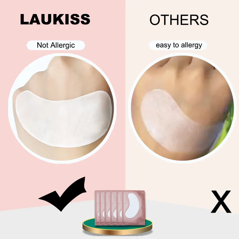 25/50/100Pairs Eye Patches Under Eyelash Pads for Building Paper Patches Lint Free Stickers for False Eyelashes LAUKISS LadyShow.Store