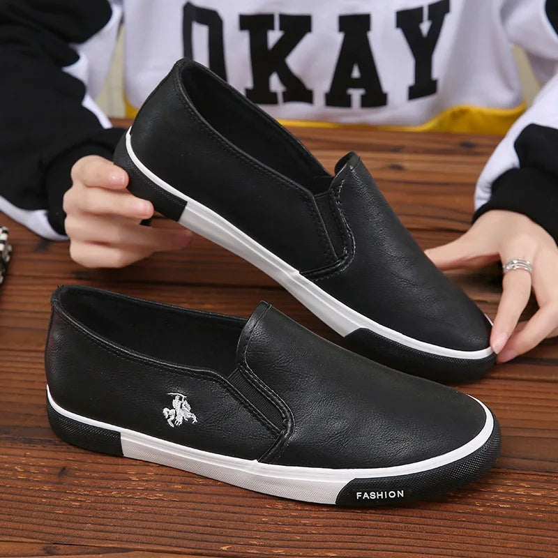 2026 New Leather Men's Shoes Luxury Fashion Men Casual Shoes Retro Comfortable Loafers High Quality Men's Sneakers Driving Shoes Pi-Mart
