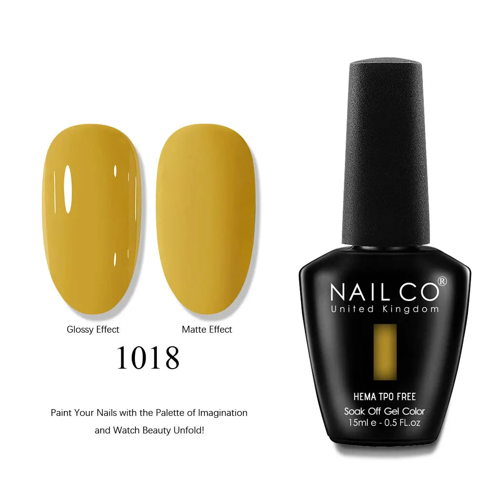 NAILCO 15ml Nails Art Gel Lack Polish Summer Hybrid Nail Varnish Manicure UV Top Coat Base HEMA TPO FREE Esmalte Nail Gel Polish Tri Light Beauty