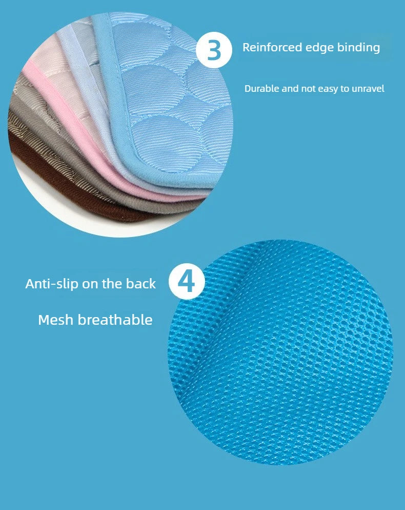 Summer Pet Ice Pad Cool Sleeping Mat Breathable Ice Silk Washable Pet Bed Durable Dog Cat Cushion Pet Supplies for Home Outdoor Pi-Mart