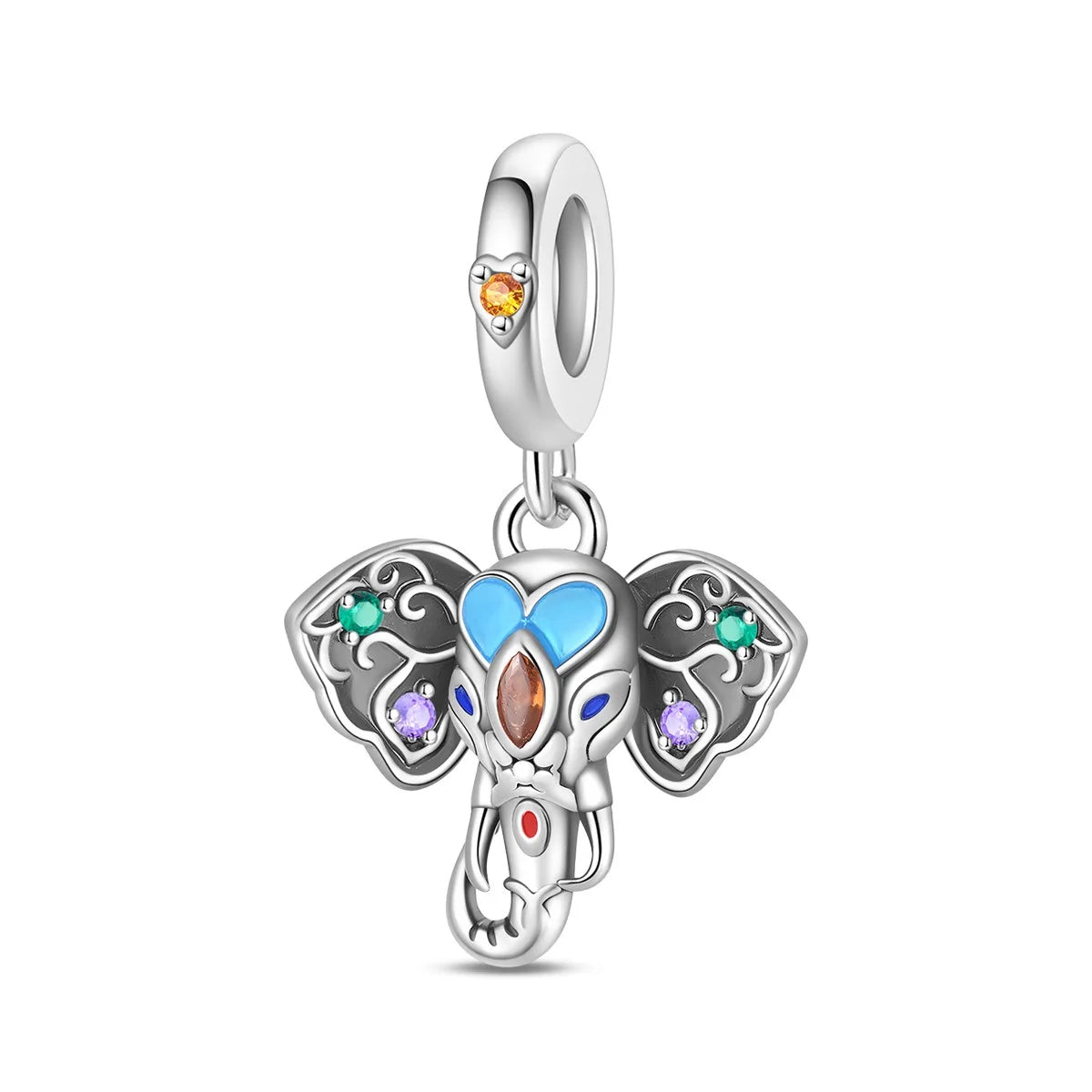 Attractive pendant featuring an animal - a baby elephant, a cat, a swan. Beaded DIY jewelry for a bracelet accessory. Pi-Mart