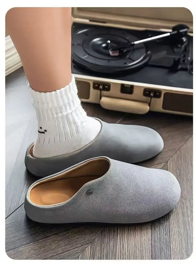 Unisex Closed Toe Mule Slippers Spring Autumn Slip On Soft Sole Casual Shoes for Outdoor Office Home Pi-Mart