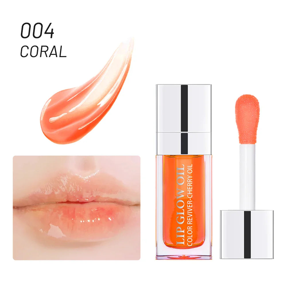 Crystal Jelly Moisturizing Lip Oil Plumping Lip Gloss Makeup Sexy Plump Lip Glow Oil Tinted Lip Plumper LadyShow.Store
