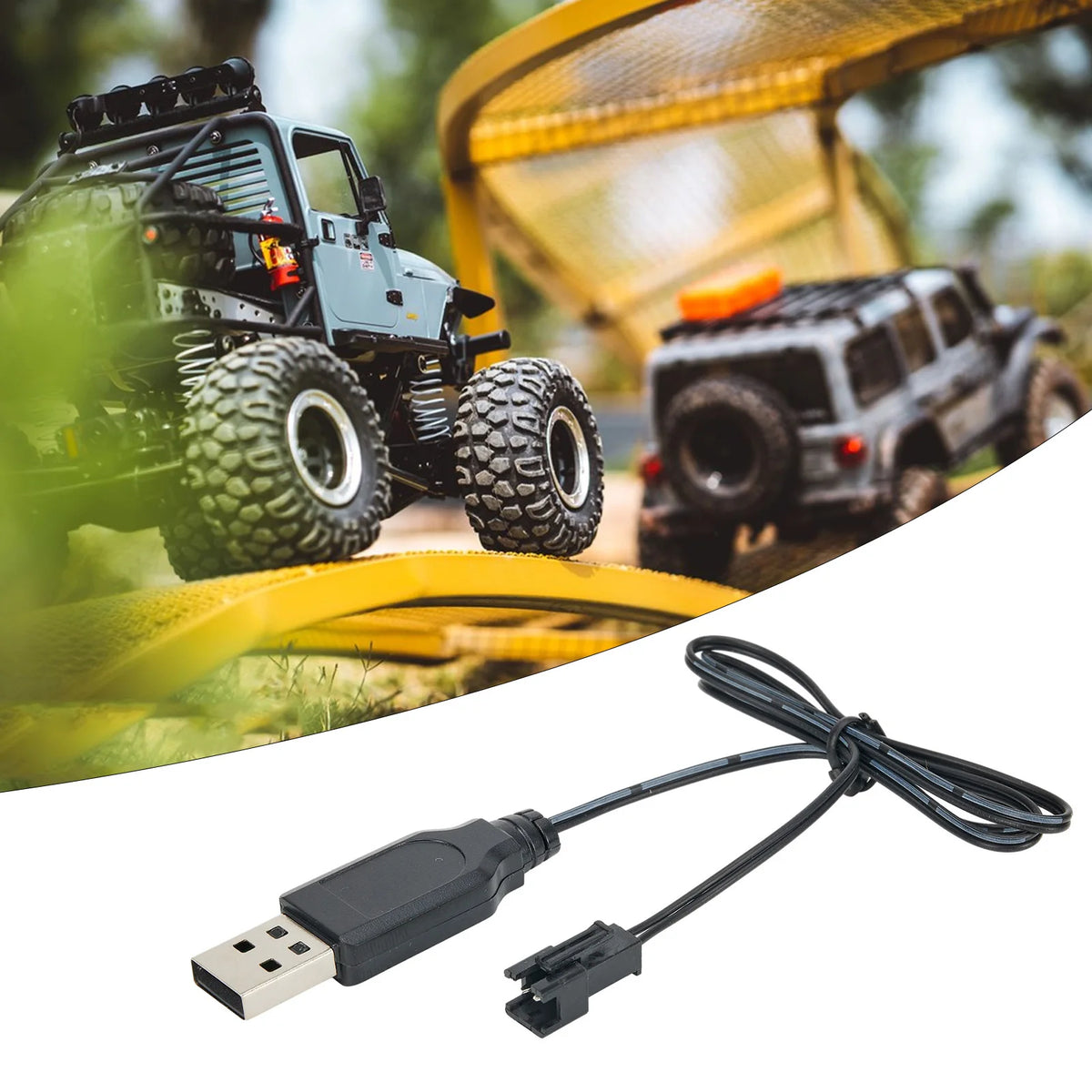 RC Usb Charger Cable For 3.7V Lithium Battery Charger SM-2P Charging Cable Car Aircraft Helicopter Toys Accessories Pi-Mart