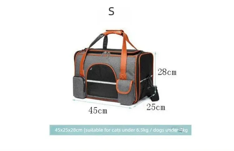 Dog Pet Carrier Bag Anti-Collapse Design Multiple Storage Pockets Cat Travel Handbag for Medium Cats, Puppy, Rabbits and Other S Pi-Mart