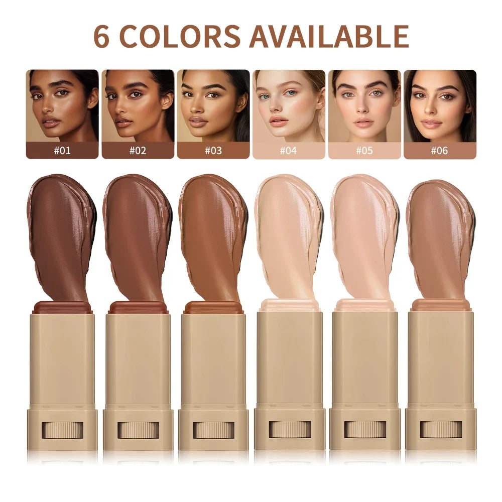 1/2PCS Skin Tint Stick Waterproof Nourishing Solid Tinted Serum Foundation Balm  Face Tinted Face Contour Stick Face Makeup Pi-Mart