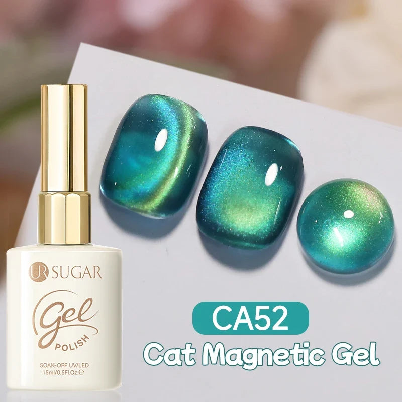 UR SUGAR 15ml Cat Magnetic Gel Nail Polish 30 Colors Semi Permanent Magnetic Gel UV/LED Soak Off Painting Vanrish Design Tri Light Beauty