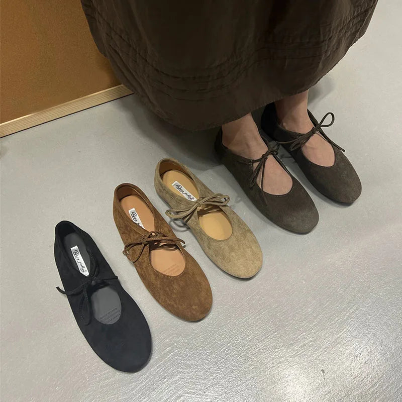 Fashion Butterfly-Knot  Women Flats With Shoes Casual Female Soft Footwear Round Toe Ladies Flats Slip On Shoes Pi-Mart