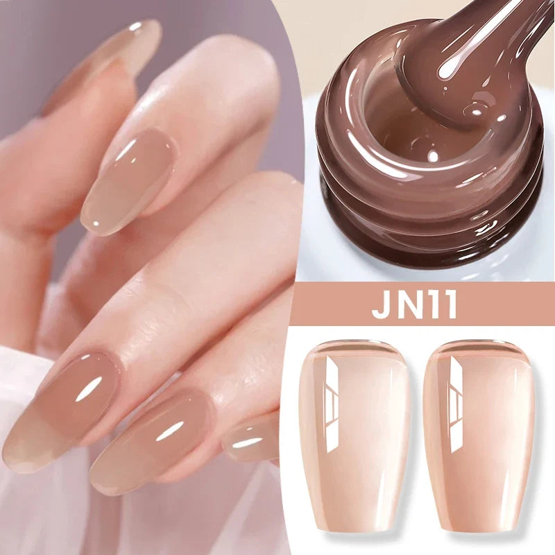 BORN PRETTY 83 Colors 10ml Jelly Nude Gel Nail Polish Autumn Amber Semi Transparent Manicure Soak off UV LED Nails Gel Varnish Tri Light Beauty