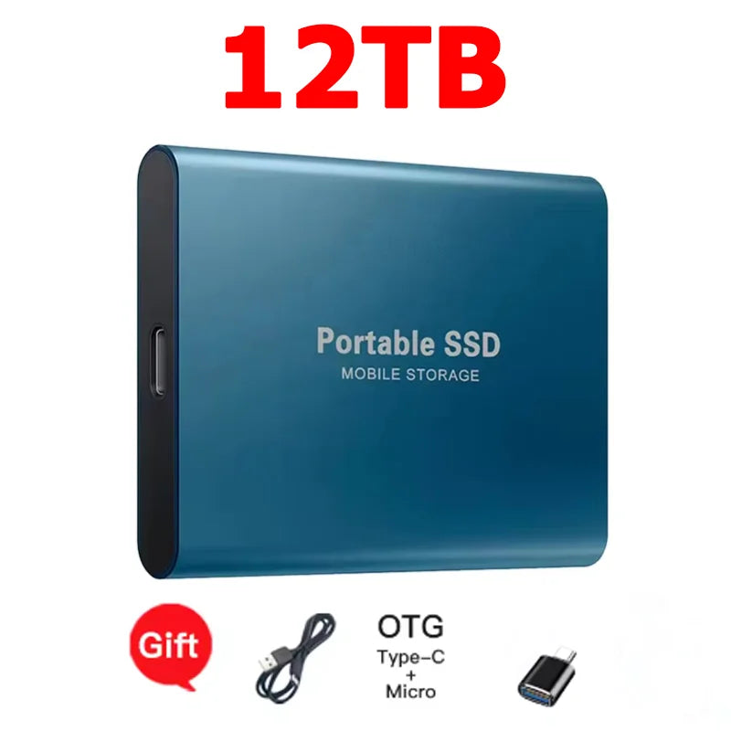 Reliable Slim Storage Device Portable External SSD 1TB 4TB 16TB 128TB High Speed for Notebook Laptop Computer Pi-Mart
