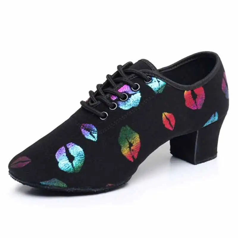 Women Latin Dance Shoes Jazz Ballroom Salsa Dancing Shoes Woman High Heels Children Training Modern Tango Dance Sneakers Female LadyShow.Store