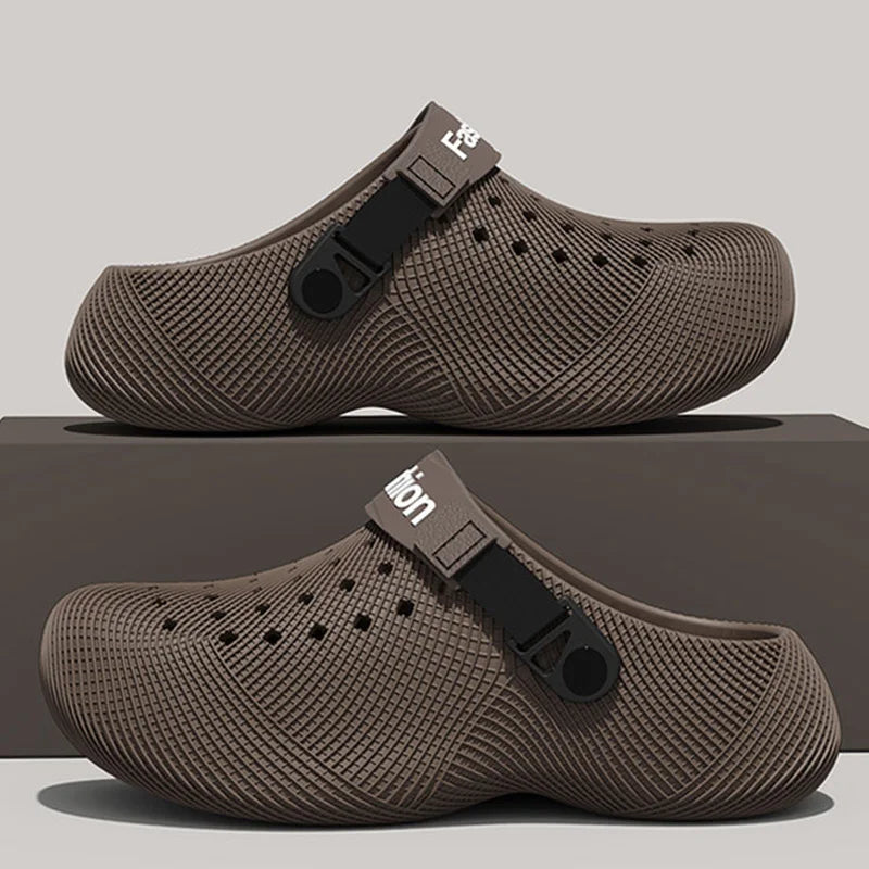 3D Design Chunky Platform Sandals Men 2026 Summer Slip On Non Slip Sport Sandals Men Outdoor Thick Bottom Eva Slippers Beach Pi-Mart