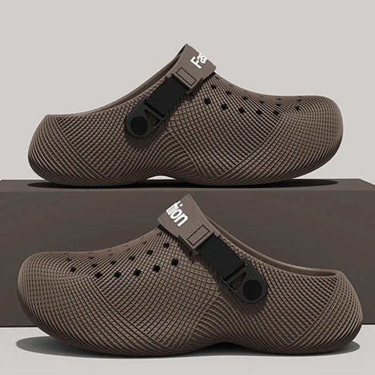 3D Design Chunky Platform Sandals Men 2026 Summer Slip On Non Slip Sport Sandals Men Outdoor Thick Bottom Eva Slippers Beach Pi-Mart