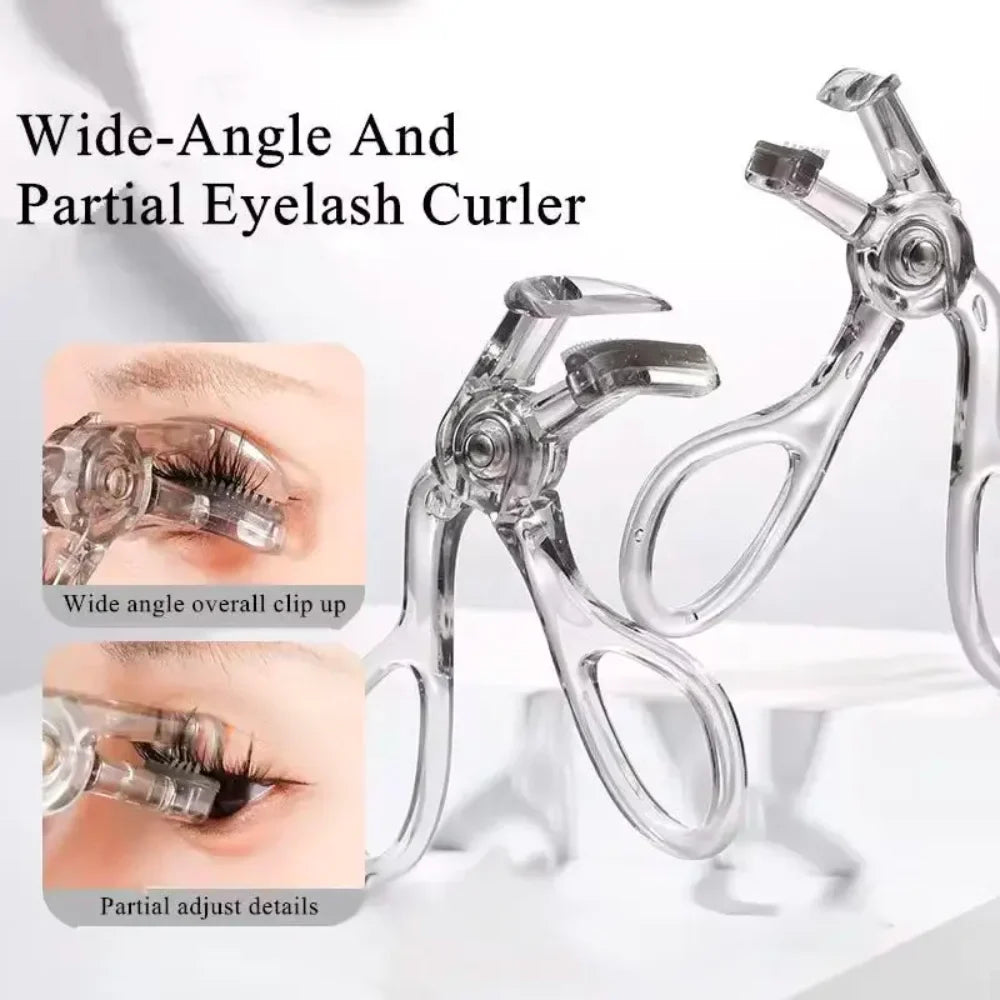 Dual-Type Eyelash Curler with Comb – Wide & Partial Clip Options, Waterproof, Long-Lasting, Natural Curl, Unisex Certified LadyShow.Store