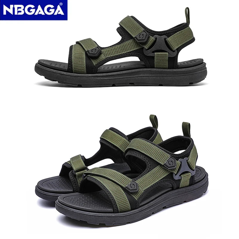 Summer Men Sandals Fashion Leisure Beach Holiday Sandals for Mens Lightweight Shoes New Outdoor Comfortable Casual Sandals Pi-Mart