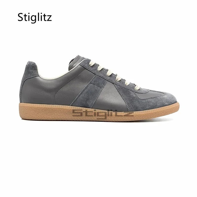 Sports Flat Casual Couple Shoes Men Women Classic Trendy Versatile Suede Leather Lace Up Sneakers Spring Autumn Training Shoes Pi-Mart