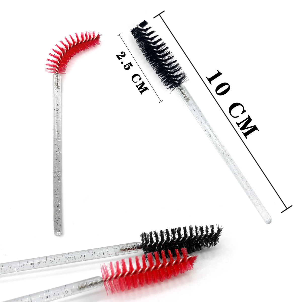 Disposable Eyelashes Brushes Crystal Diamond Handle Lash Brush Eyebrow Mascara Wands Eyelash Extension Supplies Makeup Tools Pi-Mart
