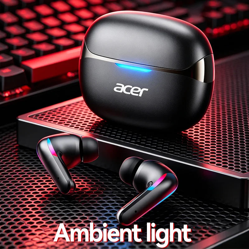 Acer Ohr829 Wireless Headphones Bluetooth 6.0 Low-Latency Gaming Headphones Enc Call Noise Reduction Surround Stereo Sound Comfortable to Wear Long Battery Life Compatible with Mobile Phones and Tablets Pi-Mart