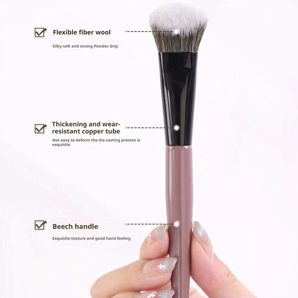 Powder Blusher Brush On Slope Surface Soft And Skin-friendly Fiber Hair Fashion Design Single Face Brush Makeup Tools Pi-Mart