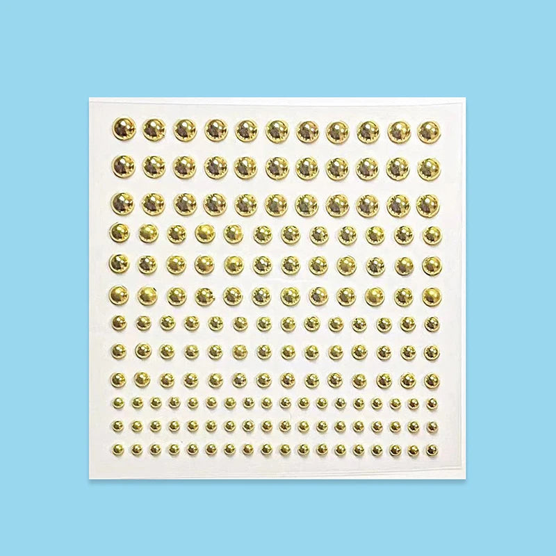 165/180Pcs Sparkly Crystal Nose Studs Set Stick On Rhinestone Body Lip Gems Fake Non Piercing Decoration For Women And Teens Pi-Mart