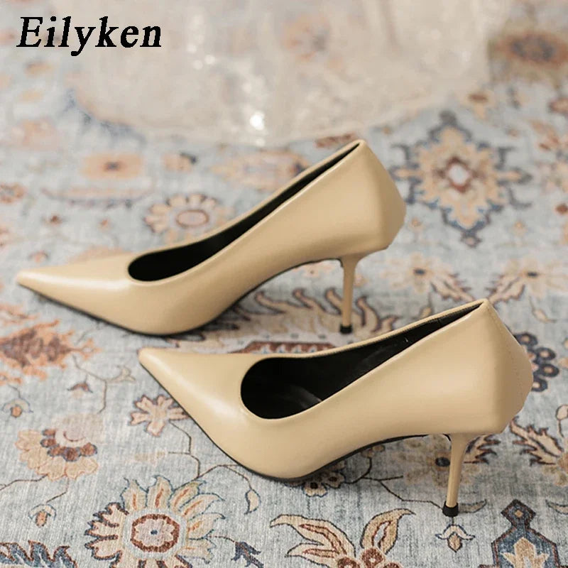 Eiyken Sexy Green Thin High Heels Pumps Women Pointed Toe Slip On Shoes Elegant Prom Wedding Stripper Ladies Sandals LadyShow.Store