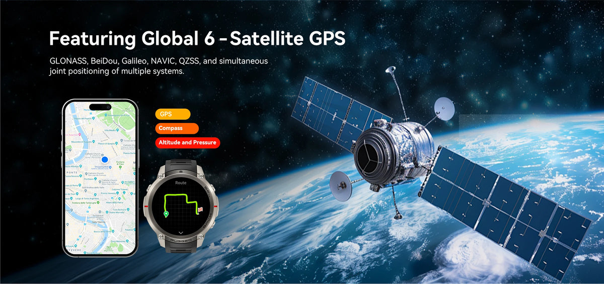 2026 Military Satellite Offline Map GPS Smart Watch Men 1.43''AMOLED Bluetooth Call Compass 5ATM Waterproof 170+Sport Smartwatch Pi-Mart