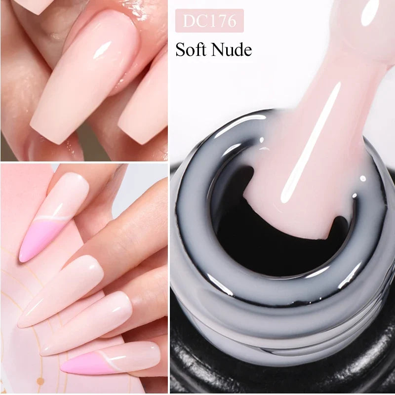 Mtssii 7ml Milky White Quick Extension Gel Nail Polish Nude Construct Hard Gel Semi Permanent Acrylic Extension Nail Art Varnish Tri Light Beauty