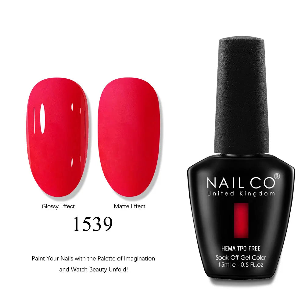 NAILCO 15ml Nails Art Gel Lack Polish Summer Hybrid Nail Varnish Manicure UV Top Coat Base HEMA TPO FREE Esmalte Nail Gel Polish Tri Light Beauty