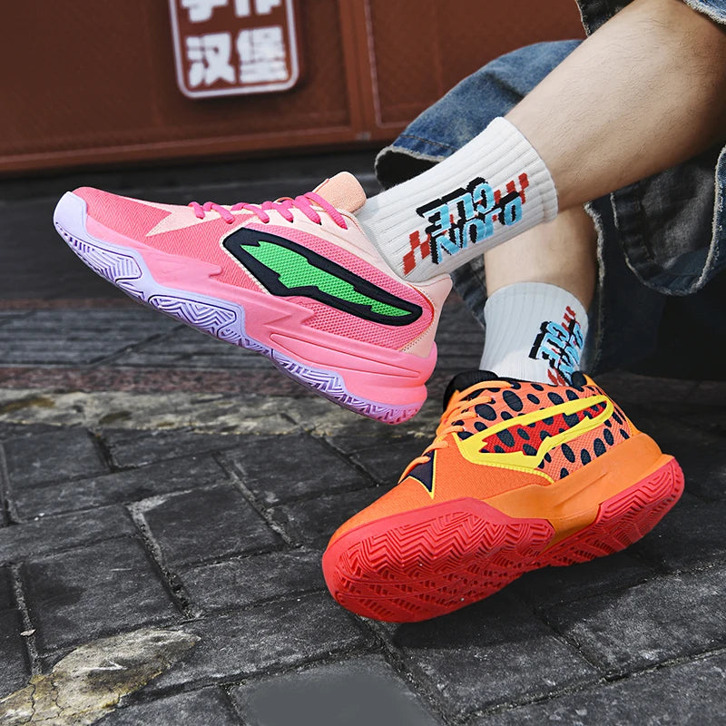 Men's Athletic Basketball Sneakers Breathable Cushioning Non-Slip Wearable Gym Training Running Shoes for Men And Women Pi-Mart