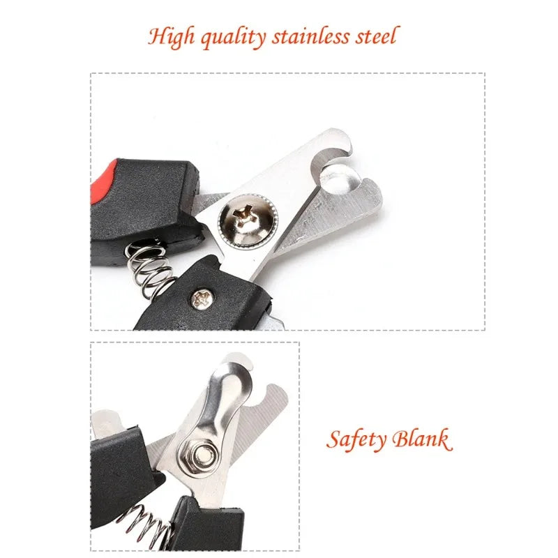 Pet Nail Clippers with Sickle Large Dog Nail Clippers Nail Clippers Multifunctional Teddy Cat Stainless Steel Grooming Scissors Pi-Mart
