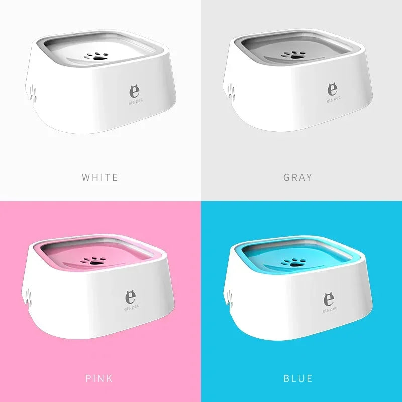 Pet Floating Water Bowl, Cat Dog Anti-spill Drinking Bowl No Wet Mouth, Removable Easy Clean Dustproof Pet Supplies Pi-Mart