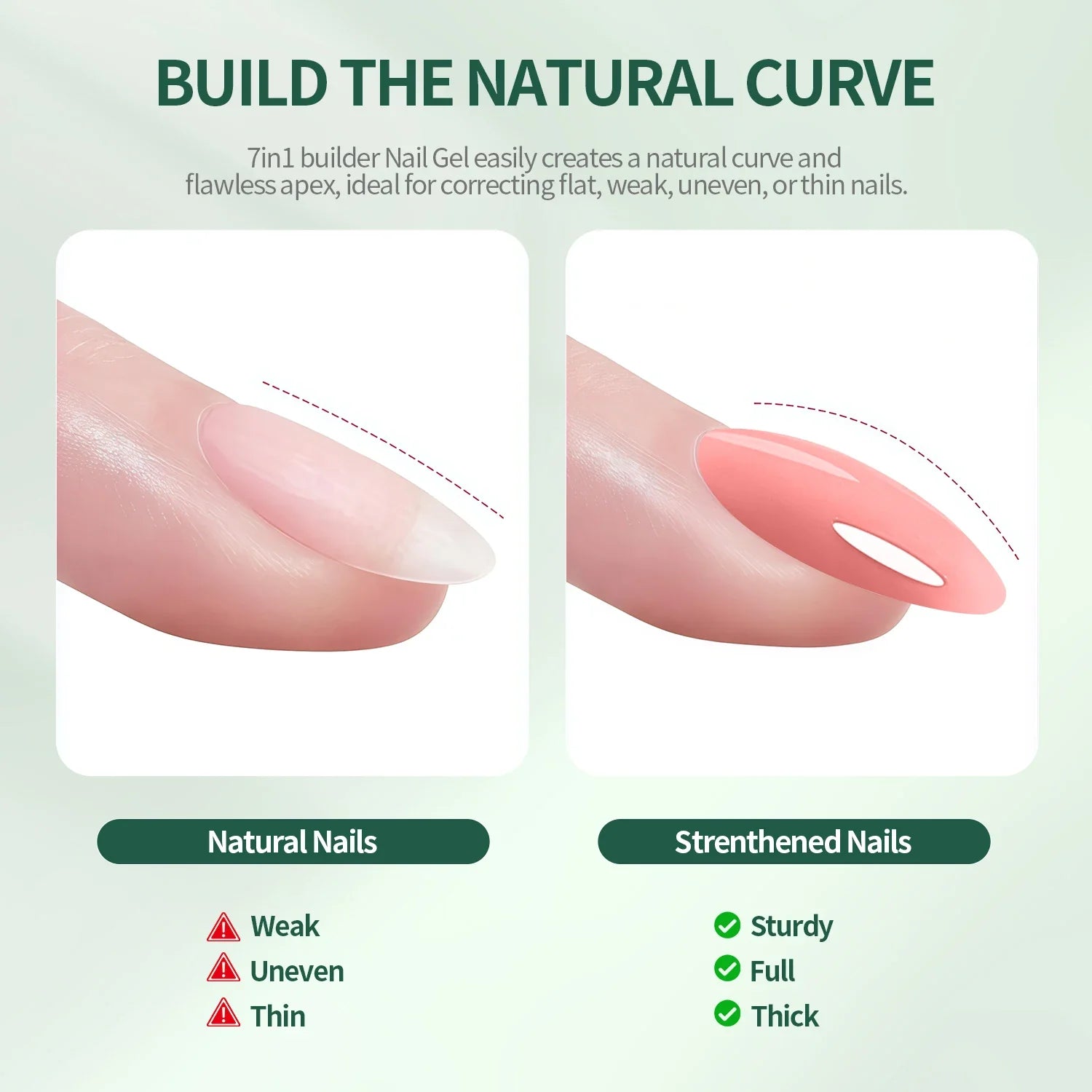 Nailpop 7-in-1 Builder Nail Gel HEMA/TPO Free Fast Building Gel Nail Polish 8 Colors Nail Tip Reinforcement and Extension 15ml Tri Light Beauty
